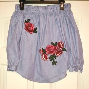 Off-the-shoulder blouse